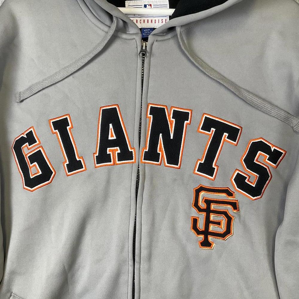 MLB Merchandise Men's Large Gray San Francisco Giants Baseball Full Zip Jacket - Picture 3 of 11